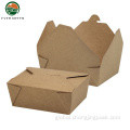 Recyclable Paper Salad Container Disposable Food Grade Kraft Paper Takeaway For Food Manufactory